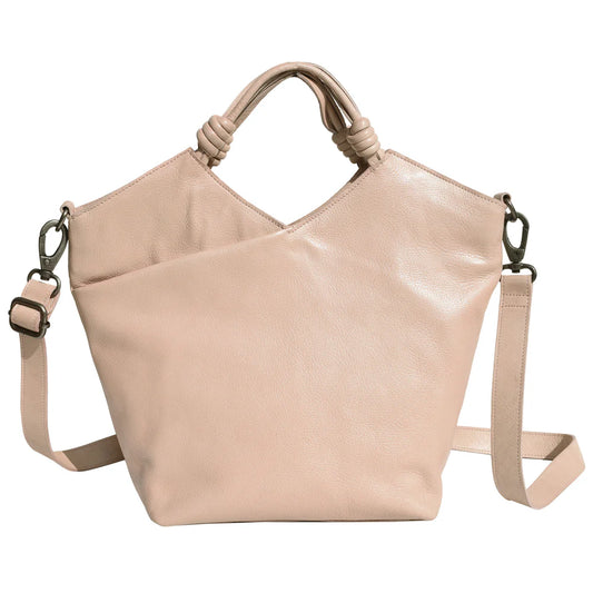 Leather Tote with Crossbody Strap