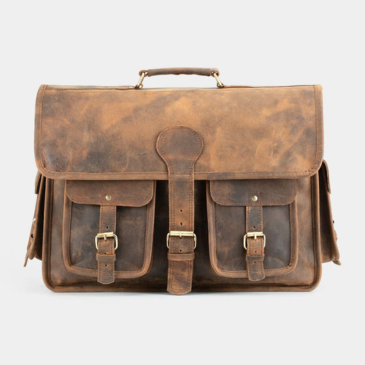 Vintage Explorer Leather Messenger Satchel