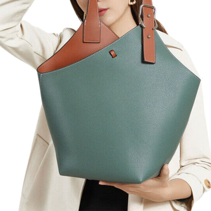 Designer Tote Leather Bucket Bag Womens