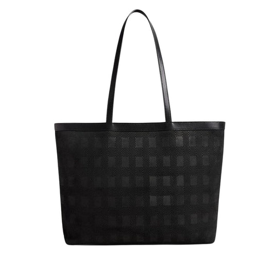 Designer Black Leather Tote Bag Womens
