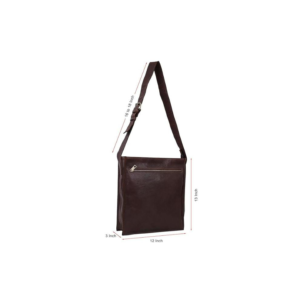brown Leather Cross Body Bag 