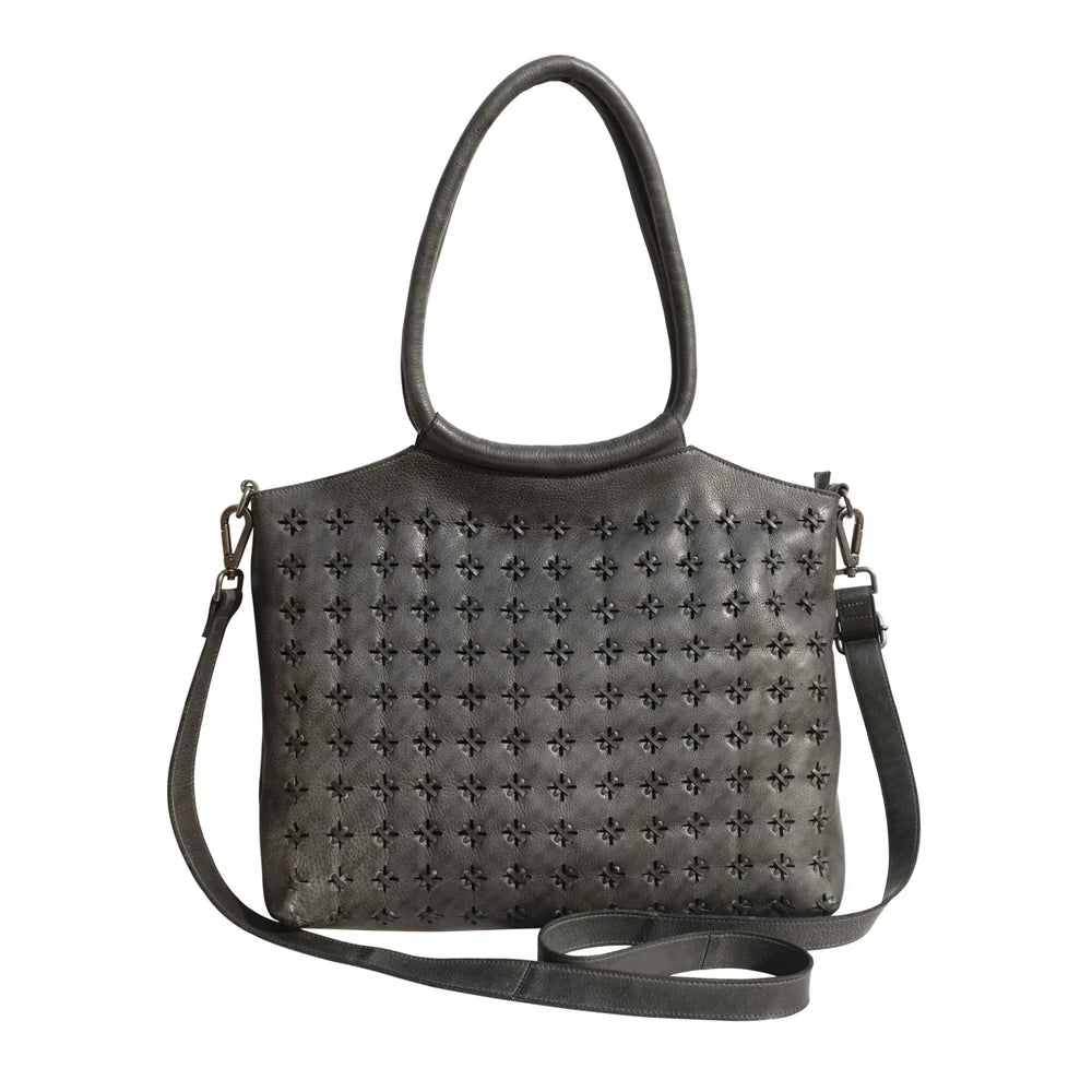 Genuine Leather Tote with Adjustable Crossbody Strap