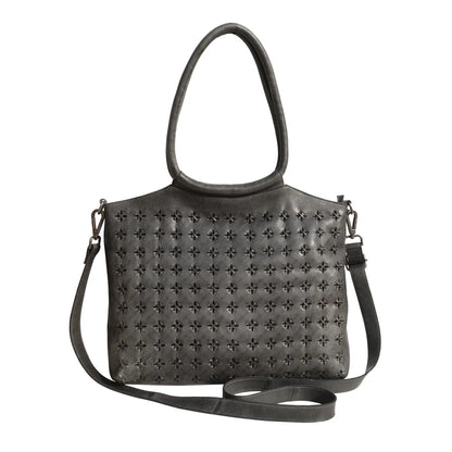 Genuine Leather Tote with Adjustable Crossbody Strap