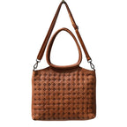 Genuine Leather Tote with Adjustable Crossbody Strap
