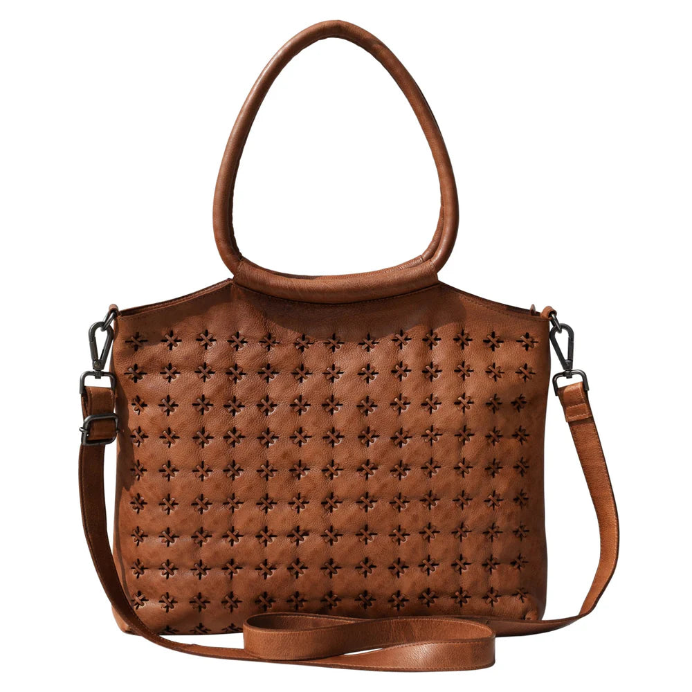 Genuine Leather Tote with Adjustable Crossbody Strap
