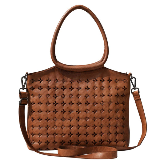 Genuine Leather Tote with Adjustable Crossbody Strap