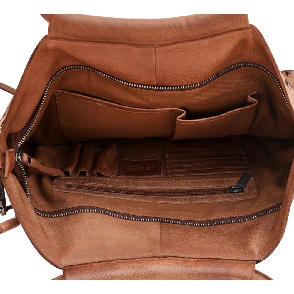 Genuine Leather Tote with Adjustable Crossbody Strap