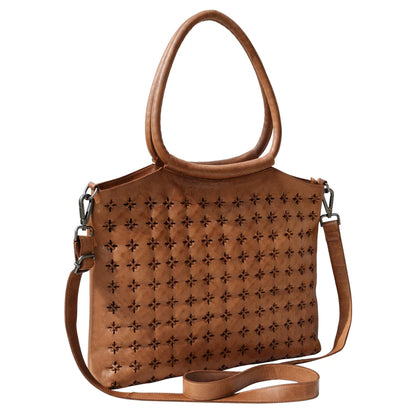 Genuine Leather Tote with Adjustable Crossbody Strap