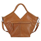 Full-Grain Leather Woven Tote + Crossbody with Organizer