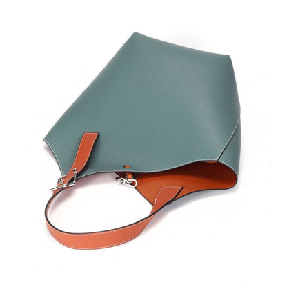 Designer Tote Leather Bucket Bag