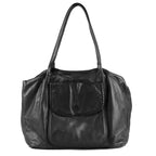 Premium Full-Grain Leather Carryall Shoulder Bag