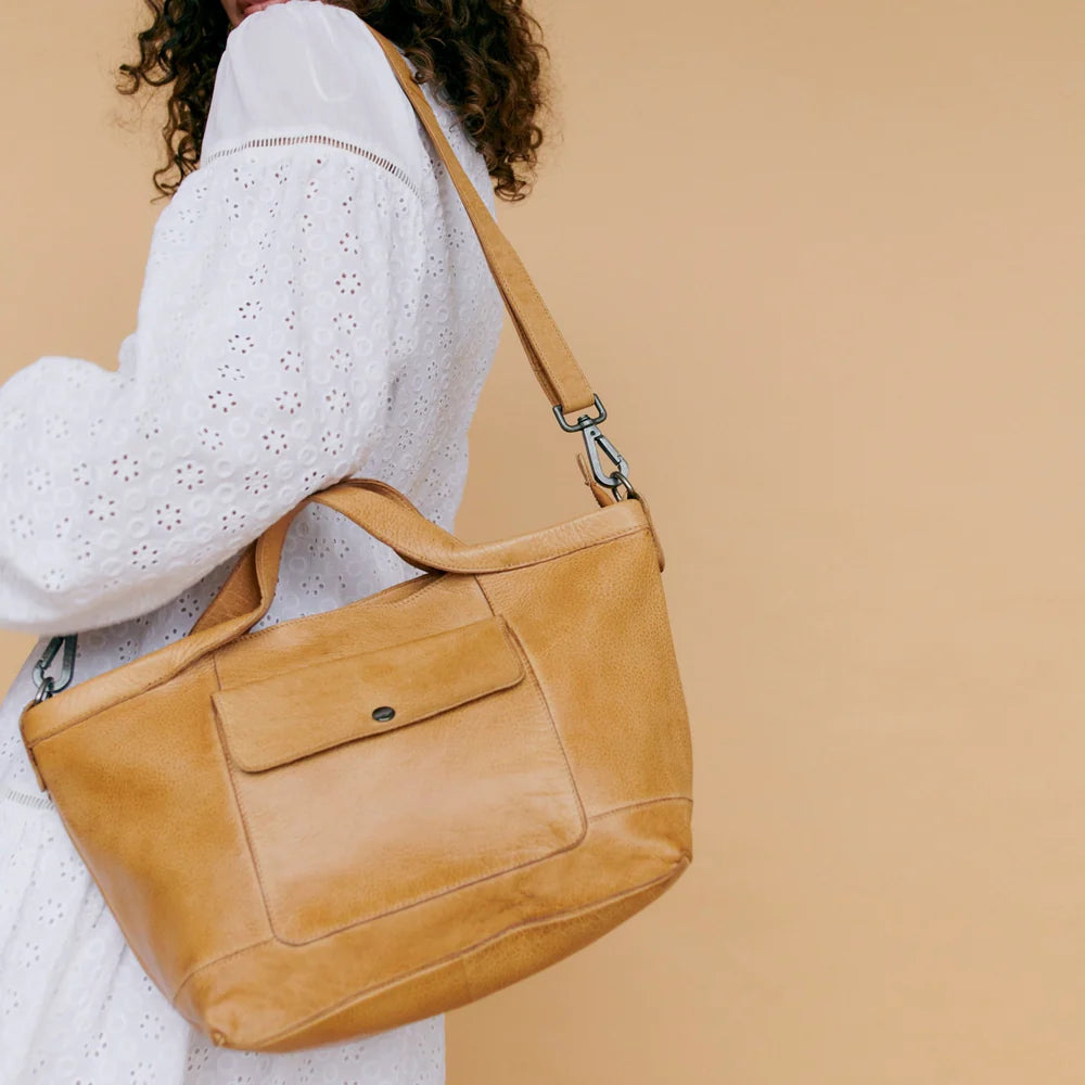 Everyday Luxe Leather Tote with Adjustable Strap