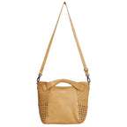 Handcrafted Leather Tote with Woven Accents