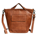 Full-Grain Leather Convertible Tote Bag