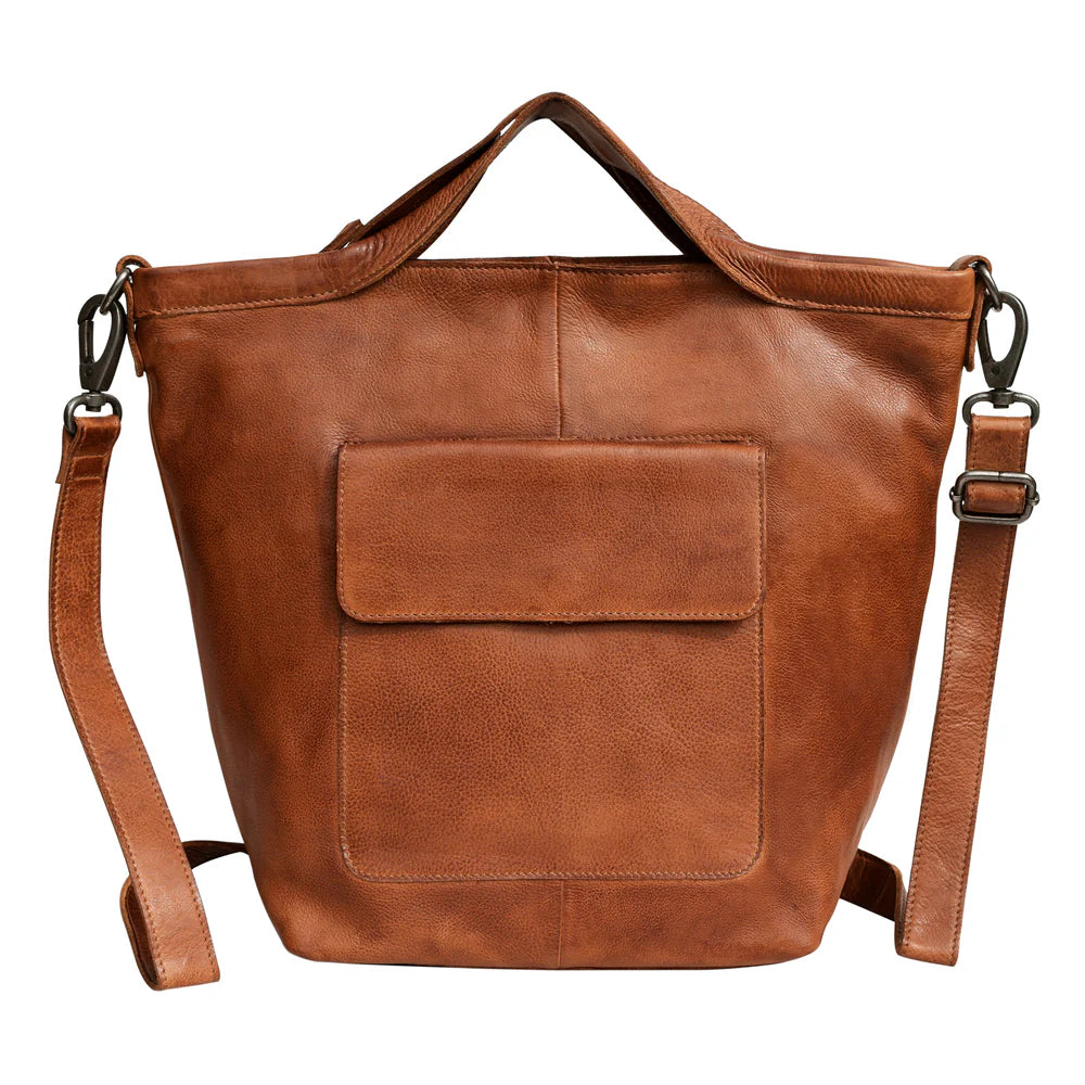 Full-Grain Leather Convertible Tote Bag