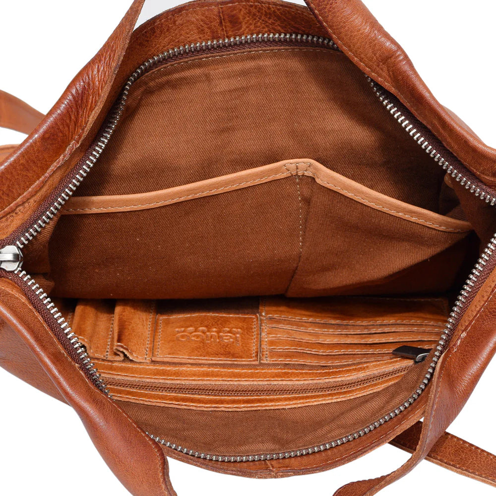Full-Grain Leather Convertible Tote Bag
