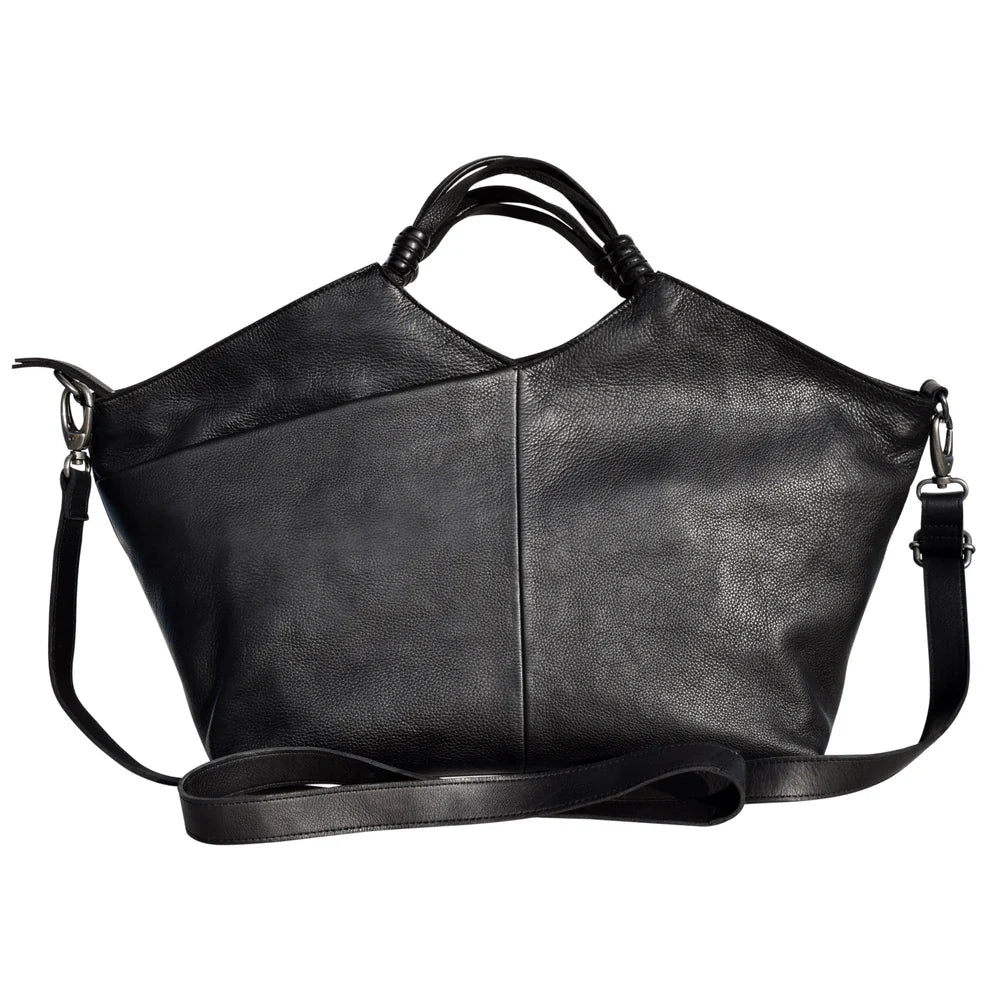 Leather Work‐Friendly Tote / Crossbody with Smart Pockets