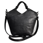 Leather Tote with Crossbody Strap