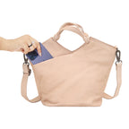 Leather Tote with Crossbody Strap