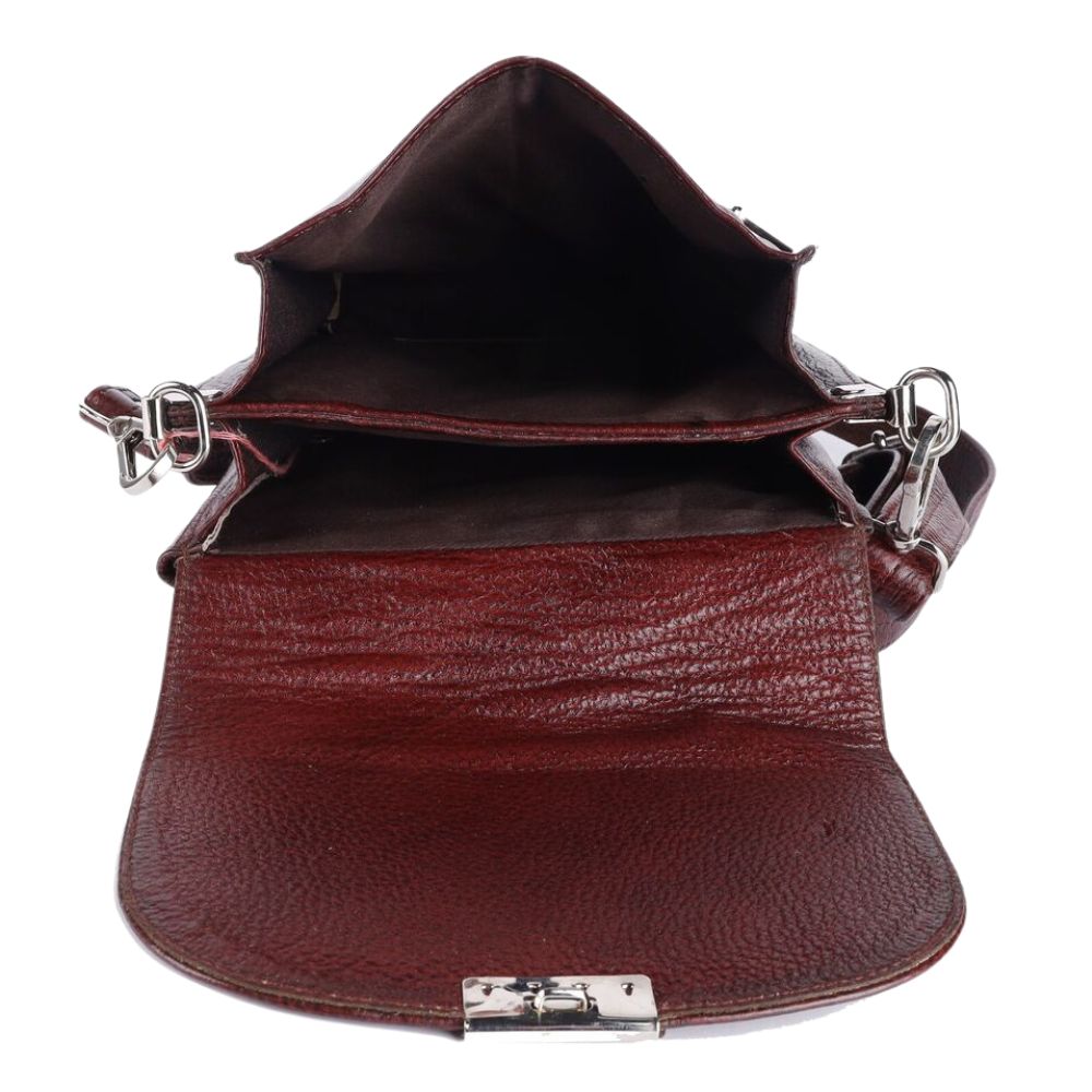 Classic Brown Mens Leather Sling Bag