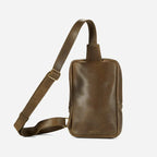 Urban Olive Leather Crossbody Sling