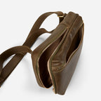 Urban Olive Leather Crossbody Sling