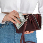 Burgundy-LeatherCrossbody-Wallet-For-Womens