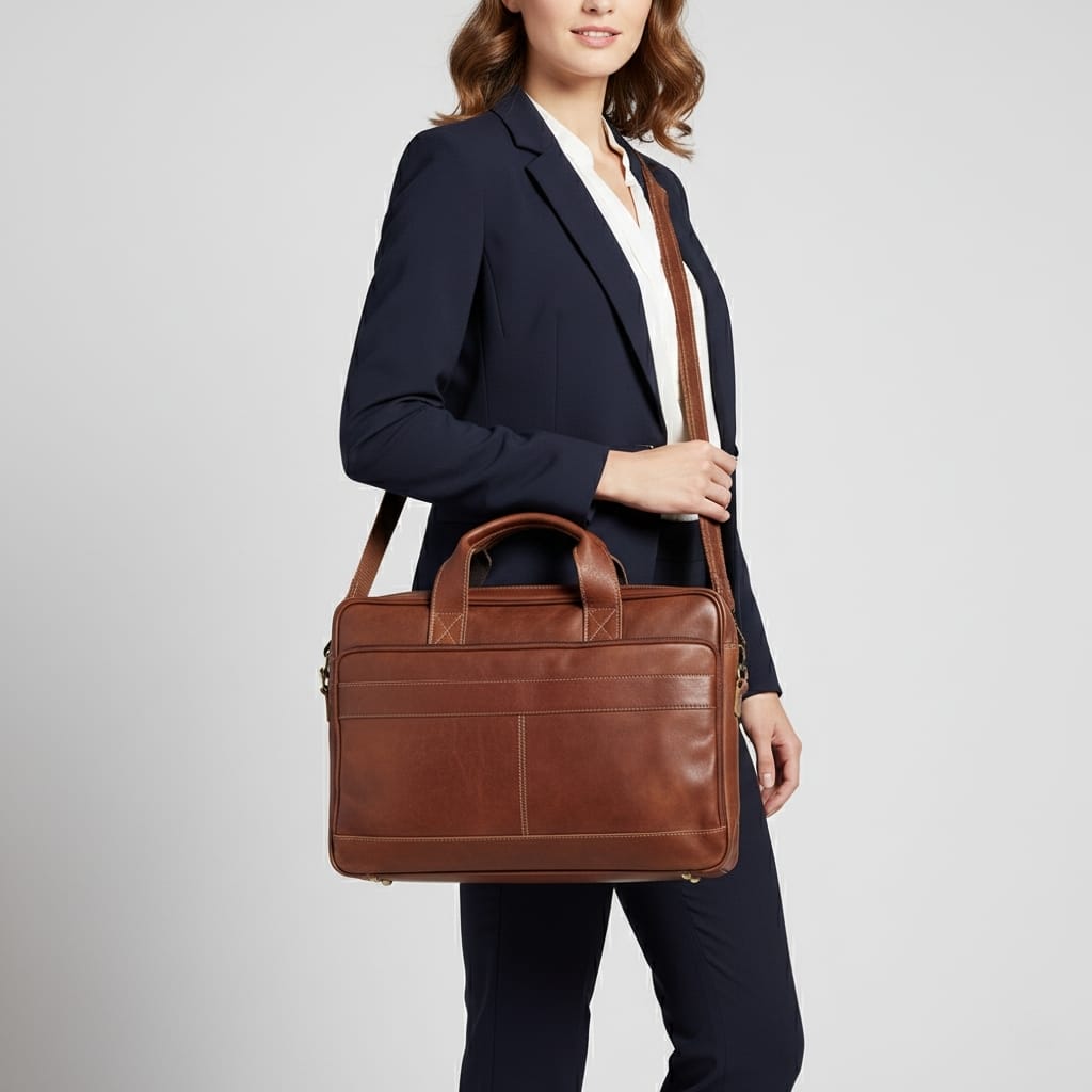 Heritage Full-Grain Leather Business Briefcase