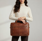 Heritage Full-Grain Leather Business Briefcase