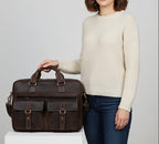 Heritage 17″ Full-Grain Leather Laptop Briefcase