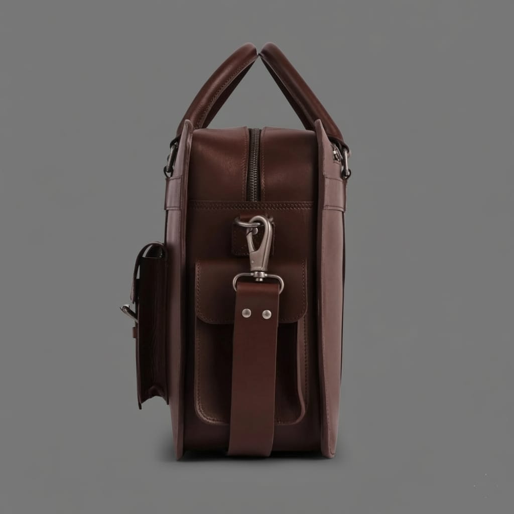 Buffalo Leather Executive Flight Briefcase – 16” Laptop Bag