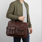 Buffalo Leather Executive Flight Briefcase – 16” Laptop Bag