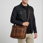 Buffalo Leather Laptop Briefcase