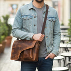 Buffalo Leather Laptop Briefcase