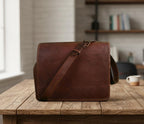 Premium Full-Grain Leather Commuter Bag