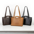 Premium Full-Grain Leather Tote with 16″ Laptop Compartment
