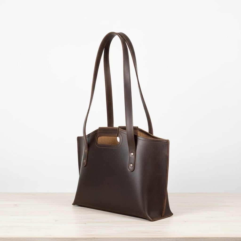 Premium Full-Grain Leather Tote with 16″ Laptop Compartment