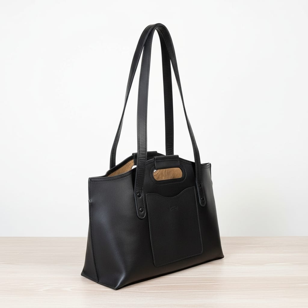 Premium Full-Grain Leather Tote with 16″ Laptop Compartment