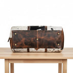 Cowhide Duffle Mens Leather Weekend Bag
