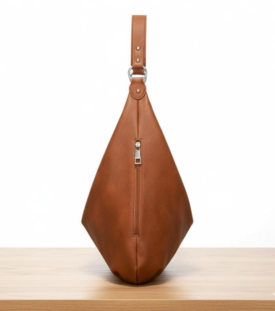 Brown Hobo Leather Shoulder Bag Womens