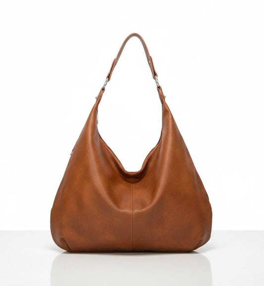 Brown Hobo Leather Shoulder Bag Womens