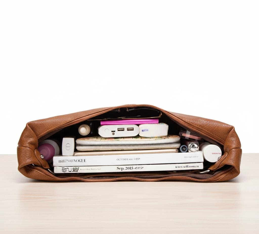 Brown Hobo Leather Shoulder Bag Womens