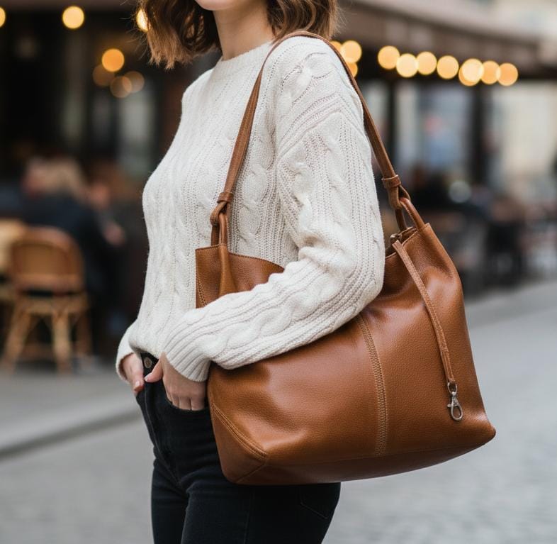 Luxury Leather Shoulder Tote