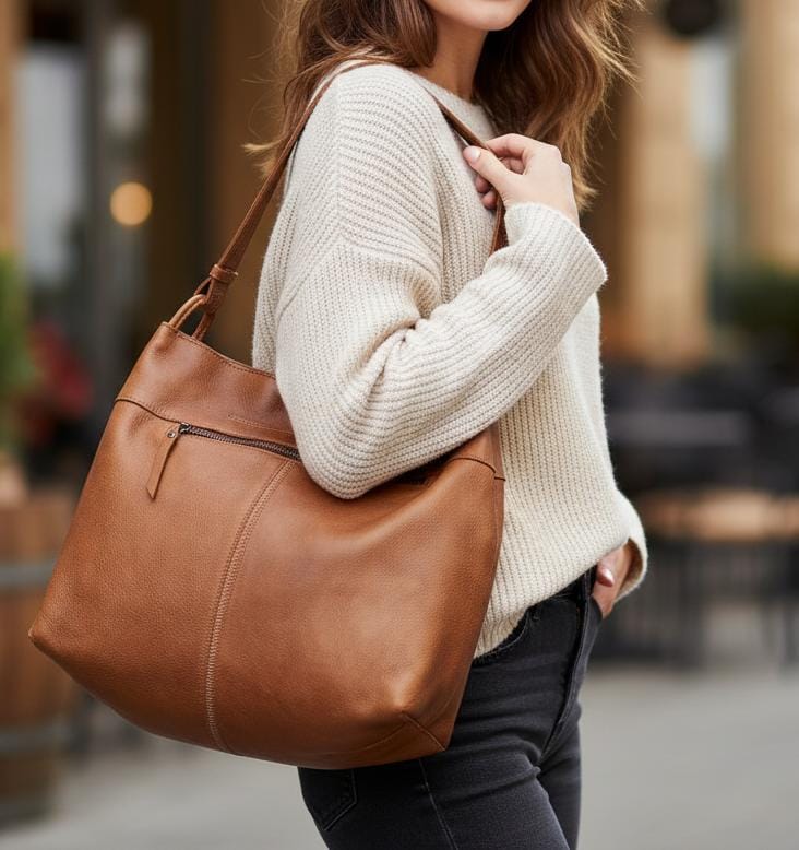 Luxury Leather Shoulder Tote