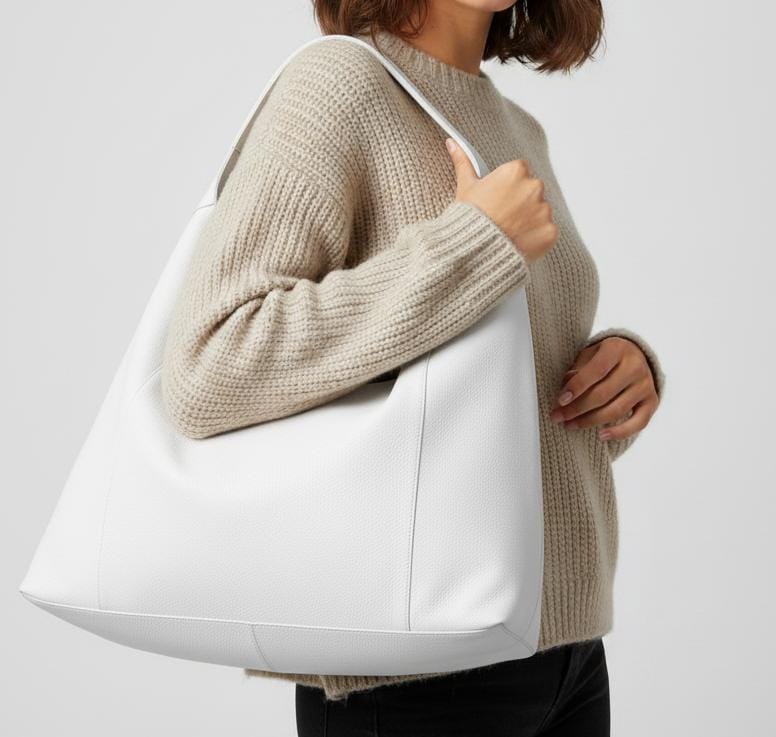 Genuine Leather Shoulder Tote