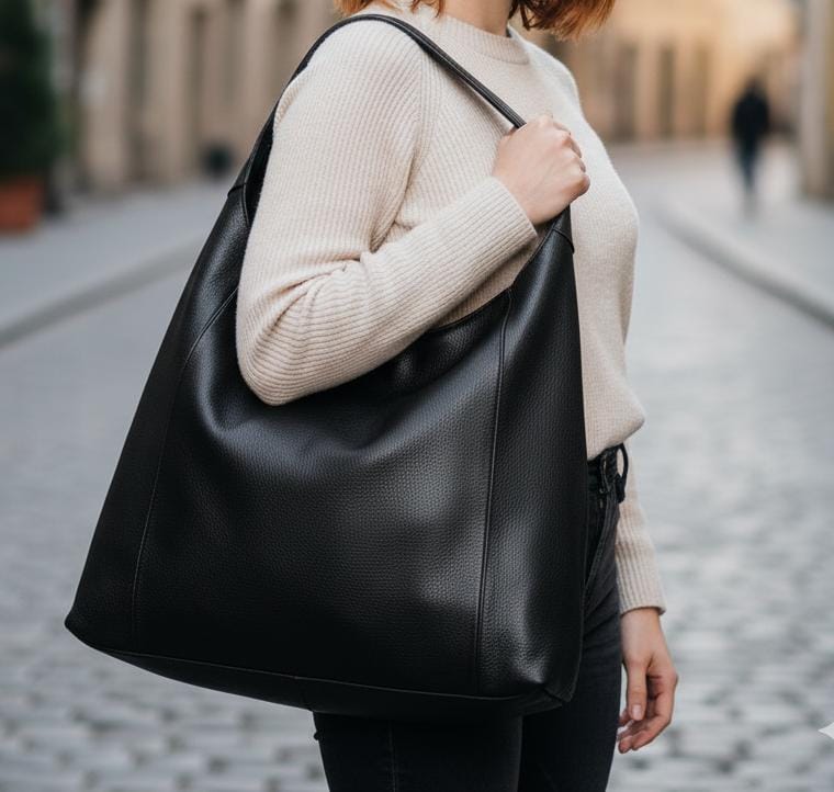 Genuine Leather Shoulder Tote