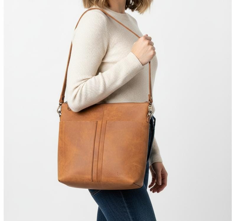 Premium Everyday Leather Tote with Pockets