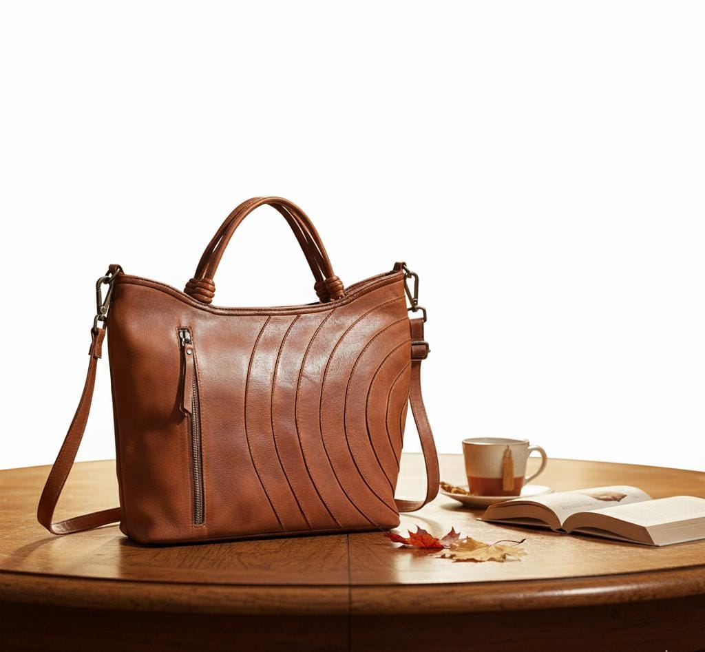 Leather Tote Crossbody Bag – Convertible Shoulder Purse