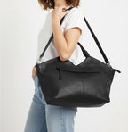 Leather Work‐Friendly Tote / Crossbody with Smart Pockets