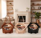 Leather Tote with Crossbody Strap